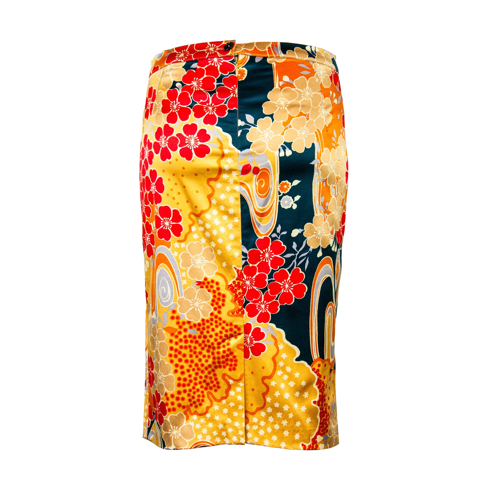 Image of Dolce & Gabbana 1998 Floral Pencil Skirt
