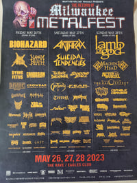 Milwaukee Metal Fest 2023 Poster (18 x 24 inches)