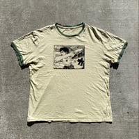 Image 1 of Smile Green/Light-Yellow Ringer Tee