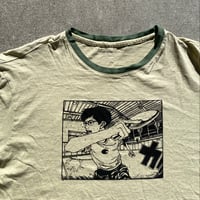 Image 2 of Smile Green/Light-Yellow Ringer Tee
