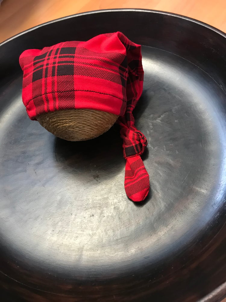 Image of red check hat xmas