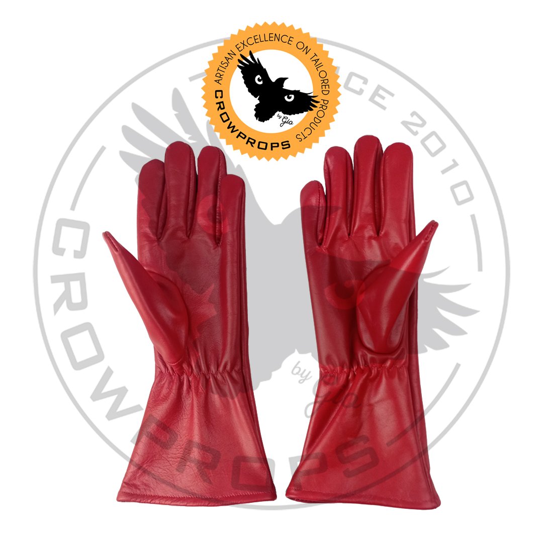 Image of Royal Guard Red Leather Gloves