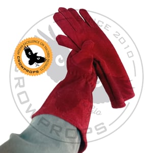 Image of Royal Guard Red Suede Gloves