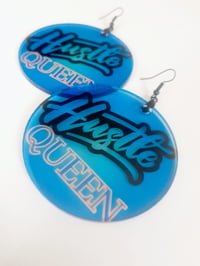 Image 1 of Royal Blue, Custom Jewelry,  Sublimated Dangling Earrings