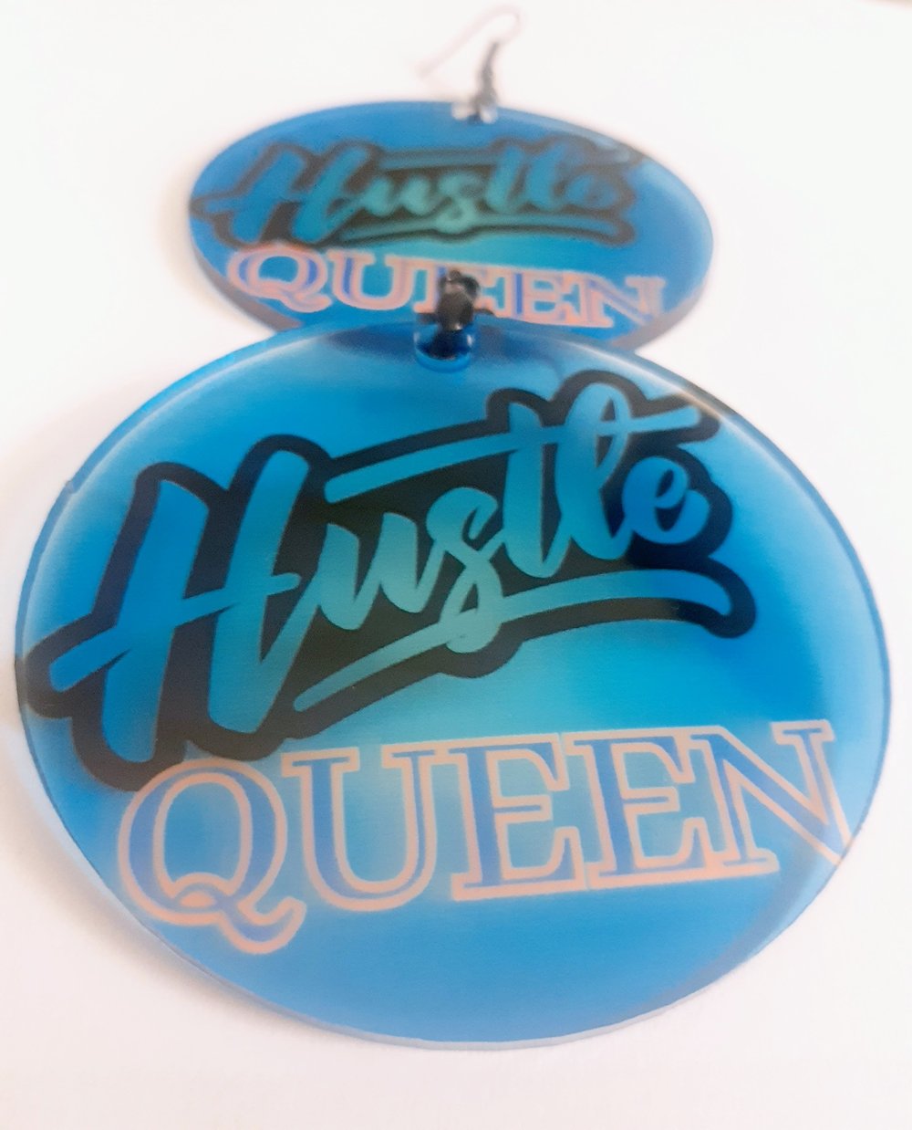 Image of Royal Blue, Custom Jewelry, Sublimated Dangling Earrings