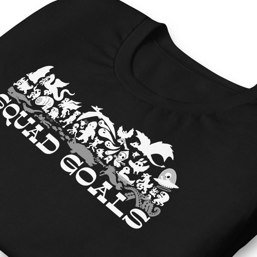 Black Unisex Squad Goals t-shirt