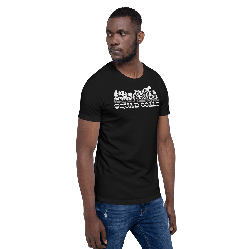 Black Unisex Squad Goals t-shirt