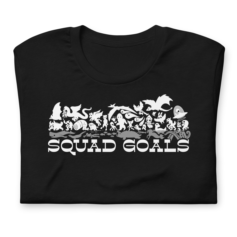 Black Unisex Squad Goals t-shirt