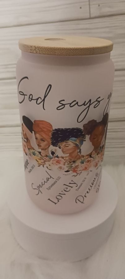 Image of Frosted/Glass Can Tumbler