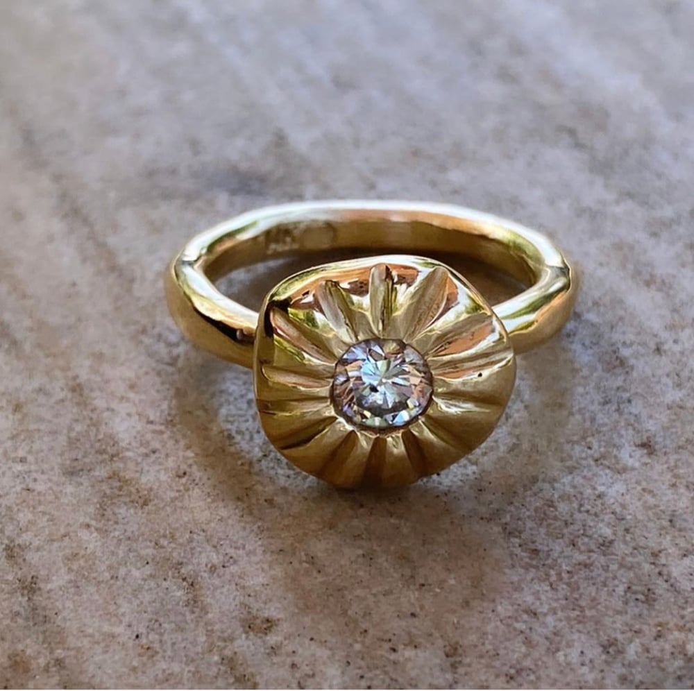 Image of Diamond Sun Ray Ring