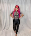 Spider web mesh crop top ready to ship 