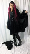 Bishop Sleeve Dress on Black Velvet ready to ship