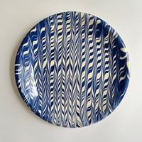 Image 2 of Gloss Cobalt Feather Dinner Plate 