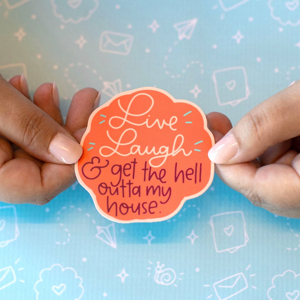 Image of Live Laugh Glossy Sticker