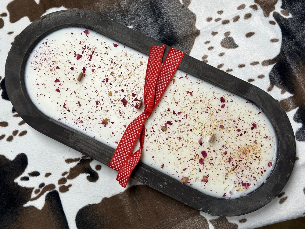 Image of Wooden Bowl Candles