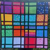 Image 1 of Rainbow Bright stained glass quilt