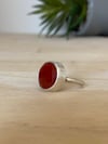 Sterling Silver and Chalcedony Gemstone Ring