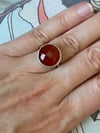 Sterling Silver and Chalcedony Gemstone Ring