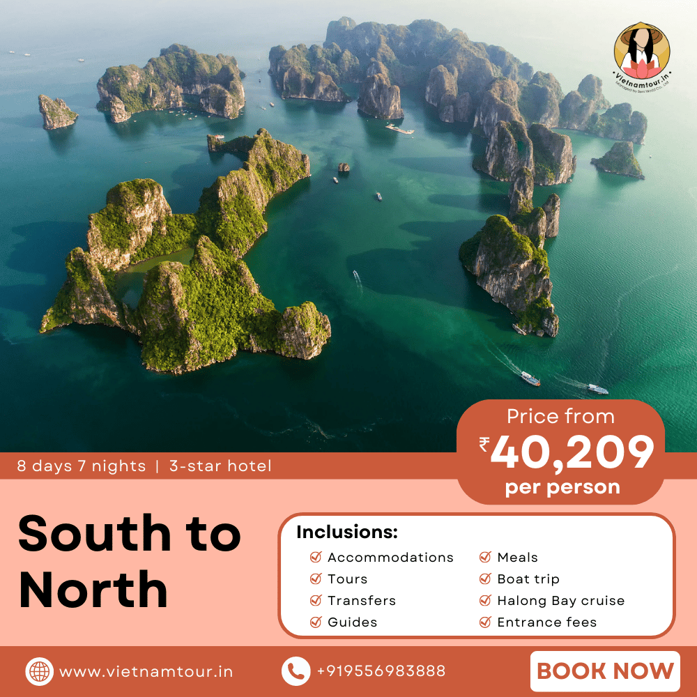 Image of South to North of Vietnam