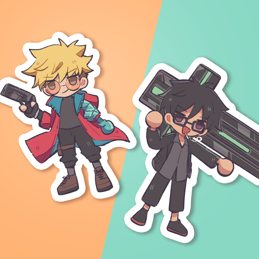Image of Vash / Wolfwood Stickers