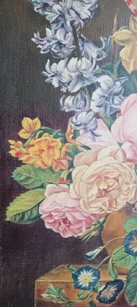 Image 2 of Peinture à l'huile roses, tulipes et pavots