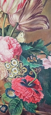Image 3 of Peinture à l'huile roses, tulipes et pavots