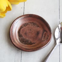 Image 1 of Small Copper Metallic Spoon Rest, Handcrafted Dish for your Coffee Station, Made in USA