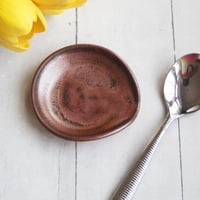 Image 3 of Small Copper Metallic Spoon Rest, Handcrafted Dish for your Coffee Station, Made in USA