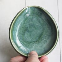 Image 3 of Medium Green Coffee Spoon Rest, Handcrafted Spoon Holder for your Coffee Station