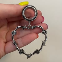 Tunnel Barbed Heart Dangles (sizes 2g-1")