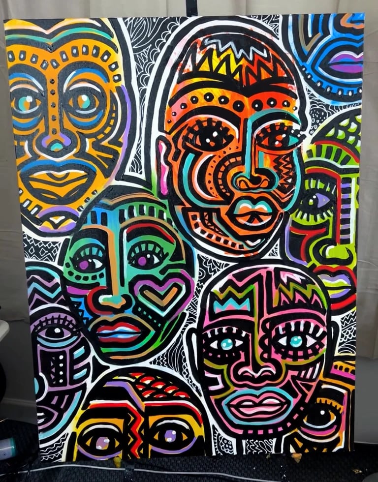 Image of Faces - Canvas Print