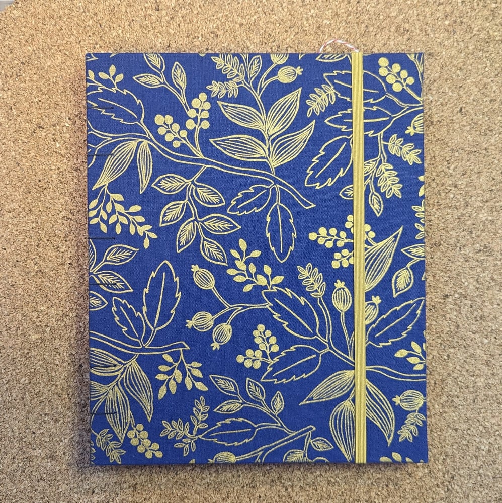 Image of Large Blue & Gold Lined Journal