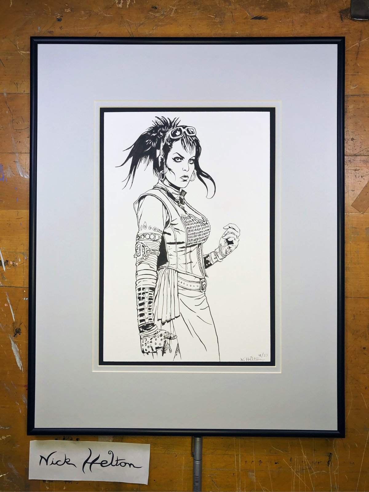 Image of Baaad Lady - ink drawing