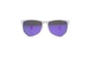 NYLAARN Bio-White “90s Ski Bum” Blend Sunglasses - Solid Gray + Purple Mirror Lens