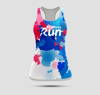 Latinas Run Pink & Blue Brush Stroke Top