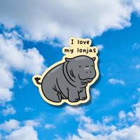 Chubby Hippo Sticker