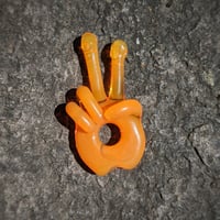 Image 2 of Get A Peace- Orange- Holy Hand pendant
