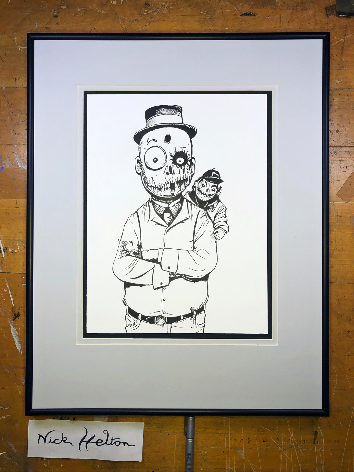 Image of Mr. Handbridge - ink drawing