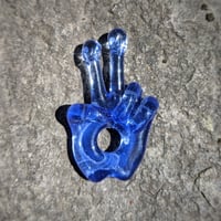 Image 2 of Get A Peace- Blue- Holy Hand pendant