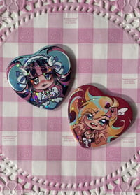 Image 3 of Panty and Stocking gyaru and lolita buttons and stickers 