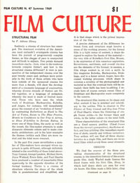 Film Culture No. 47, 1969