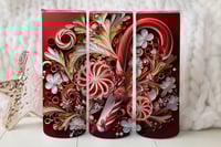 Image 1 of 20oz 3D Candy Cane Tumbler