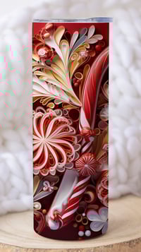 Image 2 of 20oz 3D Candy Cane Tumbler