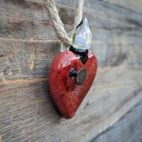 Image 2 of Red Sacred Heart w/nail