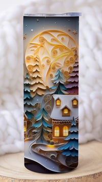 Image 2 of 20oz Christmas Village Tumbler
