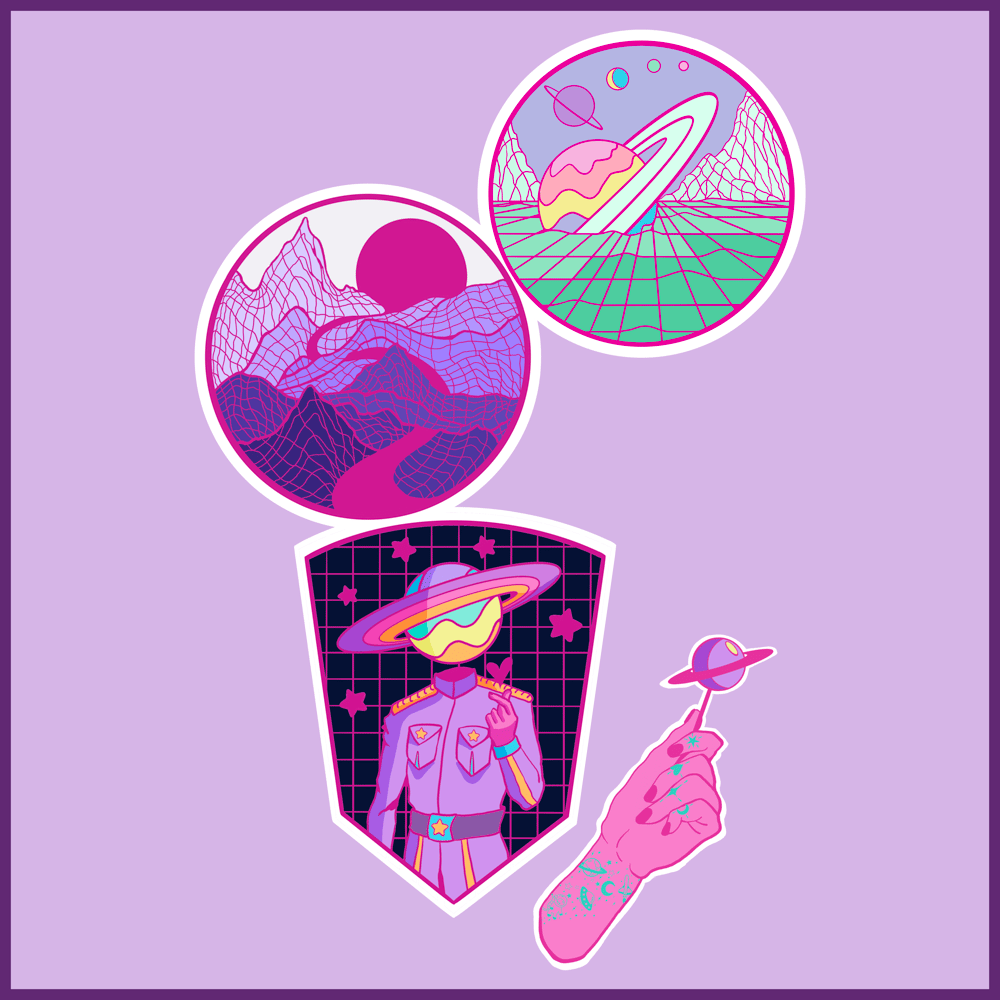 Image of INTERSTELLAR TRAVEL PACK - TRAVEL STICKERS