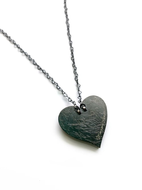 Image of Rose Bodice Bust Heart Necklace