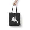 Anxiety Cat - Cat With Leg Up Tote Bag