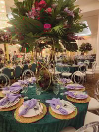 Image 3 of Tropical flower balls (green, lavender and purple  100cm for rent only 