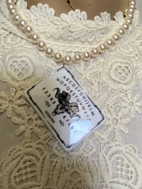 Image 2 of Upcycled Vintage Glass Pearls And White Ouija Board Gothic Necklace by Ugly Shyla